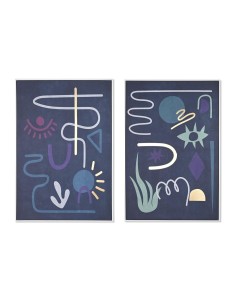 Cadre DKD Home Decor 83 x 4,5 x 122,5 cm 83 x 4,5 x 123 cm Abstrait Urbaine (2 Unités)
