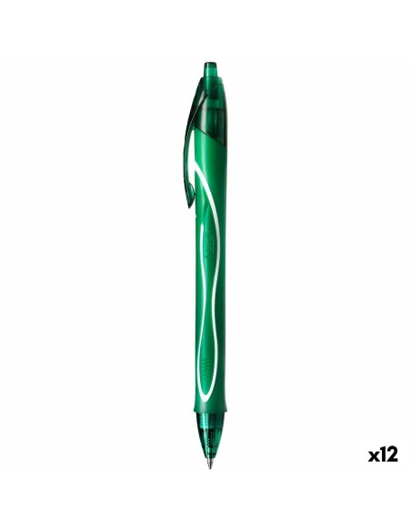 Stylo gel Bic Gel-Ocity Quick Dry Vert 0,3 mm (12 Unités)
