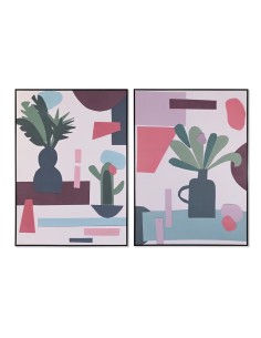 Cadre DKD Home Decor 103 x 4,3 x 143 cm Vase Scandinave (2 Unités)
