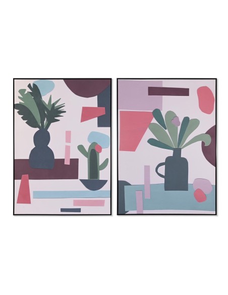 Cadre DKD Home Decor 103 x 4,3 x 143 cm Vase Scandinave (2 Unités)