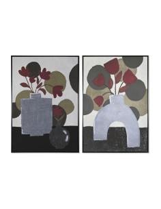Cadre DKD Home Decor 83 x 4,5 x 122,5 cm 83 x 4,5 x 123 cm Vase Scandinave (2 Unités)