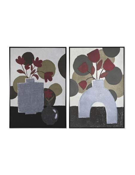 Cadre DKD Home Decor 83 x 4,5 x 122,5 cm 83 x 4,5 x 123 cm Vase Scandinave (2 Unités)