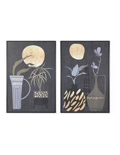 Cadre DKD Home Decor 83 x 4,5 x 123 cm Vase Colonial (2 Unités)