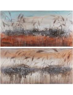 Cadre DKD Home Decor 140 x 3,5 x 70 cm Moderne (2 Unités)