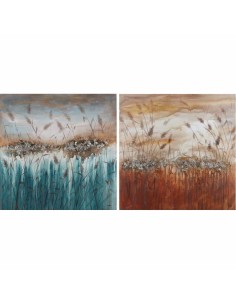 Cadre DKD Home Decor 100 x 3,5 x 100 cm Moderne (2 Unités)