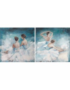 Cadre DKD Home Decor 100 x 3,5 x 100 cm Danseuse Classique Romantique (2 Unités)