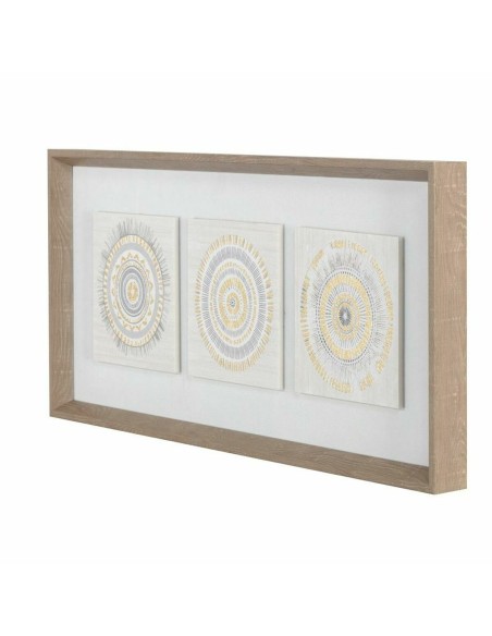 Cadre DKD Home Decor 61 x 3,8 x 26 cm 63,5 x 4 x 28,6 cm Cercles Scandinave (2 Unités)
