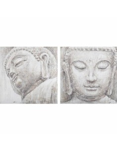 Cadre DKD Home Decor Buda Oriental 80 x 3,5 x 80 cm (2 Unités)