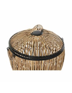 Lot de paniers DKD Home Decor Noir Naturel Métal Rotin 48 x 48 x 55 cm (2 Unités) 2