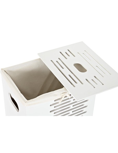 Lot de paniers DKD Home Decor Blanc Noir Beige Bois MDF 40 x 30 x 56 cm (5 Pièces) (5 Unités)