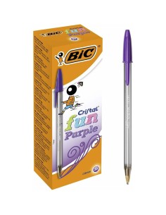 Ensemble de Stylos Bic Cristal Fun Pourpre 1,6 mm (18 Unités) 2