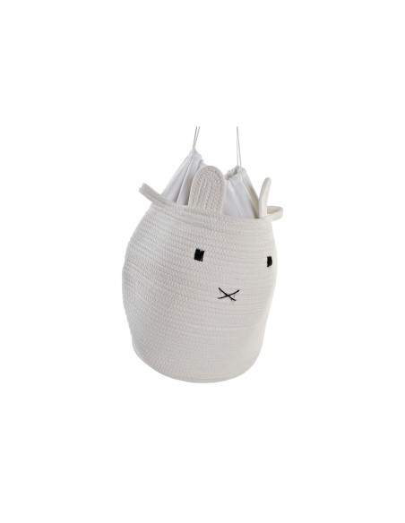 Lot de paniers DKD Home Decor Blanc Enfant Animal 35 x 35 x 49 cm (2 Unités)