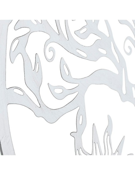 Décoration murale DKD Home Decor 100 x 1 x 100 cm Noir Blanc Indien (2 Unités)