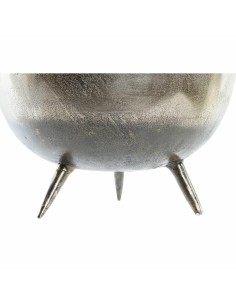 Centre de Table DKD Home Decor 31 x 31 x 19,5 cm Argenté Doré Moderne (2 Unités) 2
