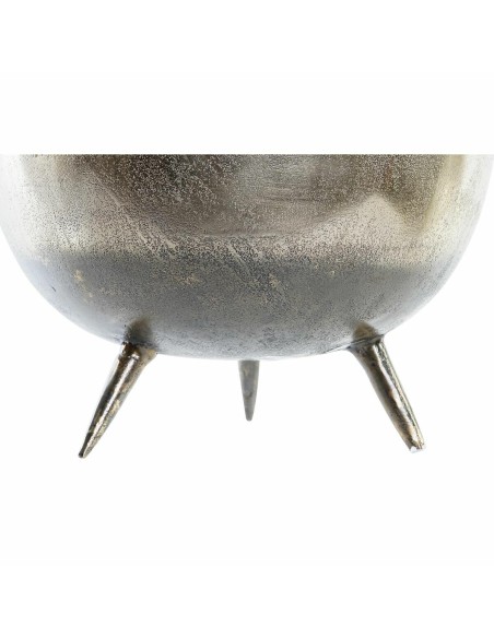Centre de Table DKD Home Decor 31 x 31 x 19,5 cm Argenté Doré Moderne (2 Unités)