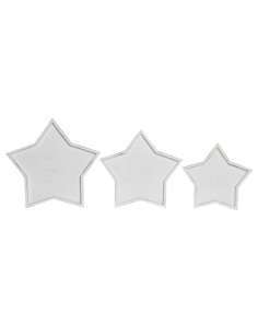 Centre de Table DKD Home Decor 57 x 54 x 3 cm Blanc Shabby Chic Décapé (3 Pièces)