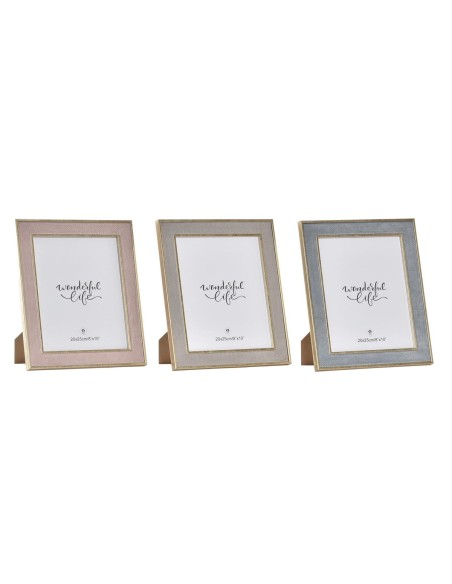 Cadre photo DKD Home Decor Verre Bois MDF (26 x 2 x 31 cm) (3 Unités)