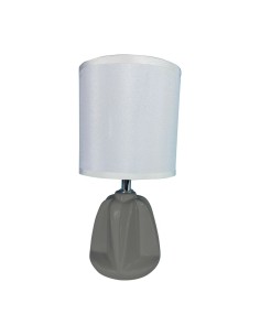 Lampe de bureau Versa Adam Gris Céramique Textile (13 x 29 x 10,5 cm)