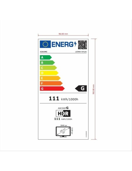 TV intelligente Xiaomi S MINILED 2025 4K Ultra HD 65" HDR QLED