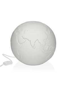 Lampe de bureau Versa Monde Porcelaine (21 x 18,5 x 21 cm)