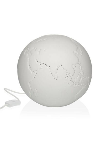 Lampe de bureau Versa Monde Porcelaine (21 x 18,5 x 21 cm)