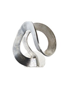 Figurine Décorative DKD Home Decor 30 x 29 x 33 cm Abstrait Argenté Doré Moderne (2 Unités) 2