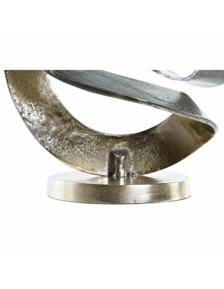 Figurine Décorative DKD Home Decor 30 x 29 x 33 cm Abstrait Argenté Doré Moderne (2 Unités)