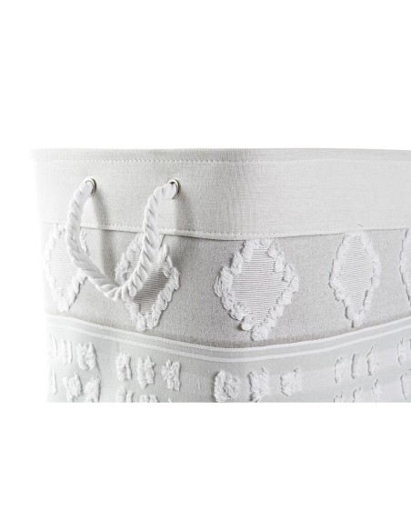 Set de basket DKD Home Decor Gris Coton (45 x 35 x 40 cm) (2 Pièces)