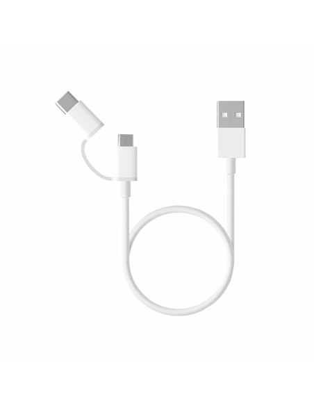 Câble Micro USB Xiaomi Mi 2-in-1 USB Cable (Micro USB to Type C) 100cm Blanc 1 m