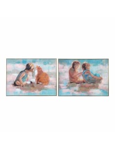 Toile DKD Home Decor 80 x 3,5 x 60 cm Enfants Shabby Chic (2 Unités)
