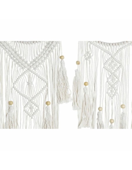 Décoration Suspendue DKD Home Decor 25 x 1 x 93 cm Marron Blanc (2 Unités)
