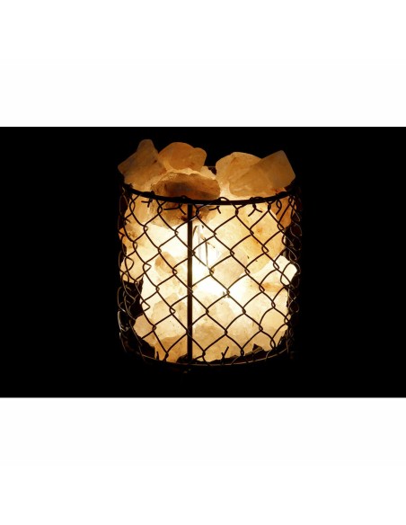 Décoration lumineuse DKD Home Decor Sel Noir Orange 15 W 17 x 17 x 17 cm