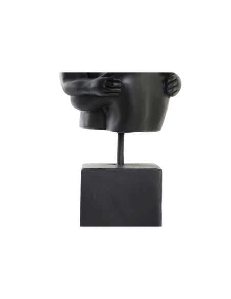 Figurine Décorative DKD Home Decor Couple Noir Doré 15,5 x 13,5 x 37,5 cm (2 Unités)