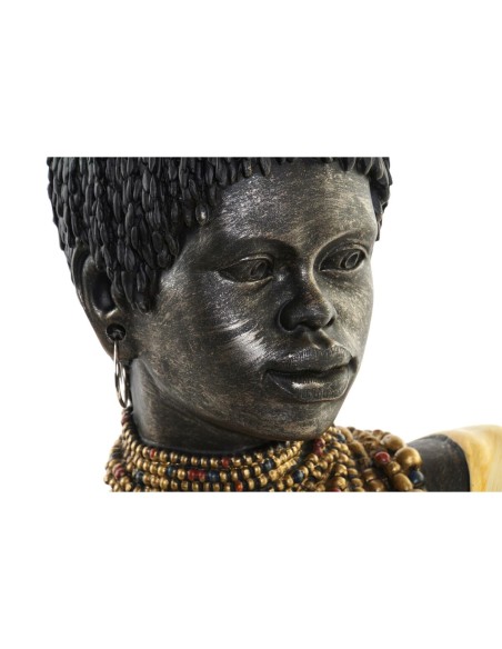 Figurine Décorative DKD Home Decor Noir Beige Colonial Africaine Africain 26 x 20 x 42 cm (2 Unités)