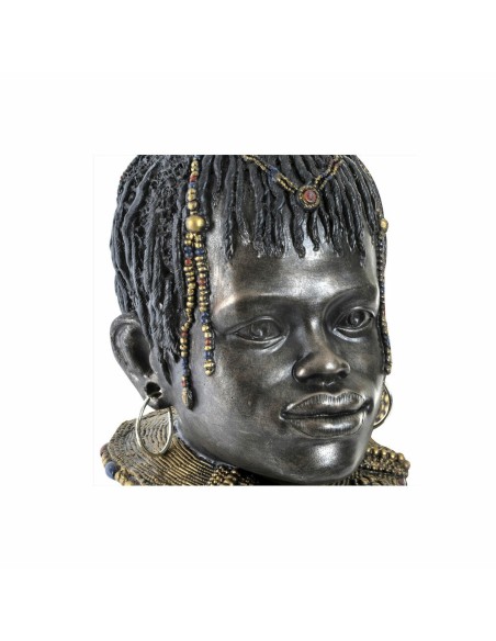 Figurine Décorative DKD Home Decor Noir Beige Colonial Africaine Africain 26 x 20 x 42 cm (2 Unités)