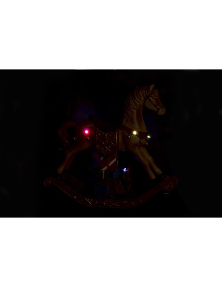 Décorations de Noël DKD Home Decor Marron Rouge Résine Cheval 34 x 10 x 32 cm (3 Unités)