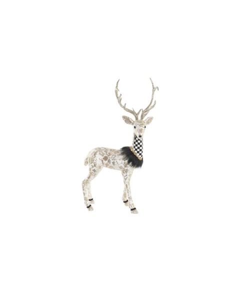 Décorations de Noël DKD Home Decor Noir Doré Renne 35 x 18 x 55 cm