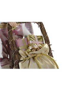 Décorations de Noël DKD Home Decor Multicouleur Rose Doré Bois Métal Père Noël 30 x 40 cm 42 x 25 x 48 cm 2