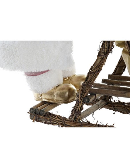 Décorations de Noël DKD Home Decor Multicouleur Rose Doré Bois Métal Père Noël 30 x 40 cm 42 x 25 x 48 cm