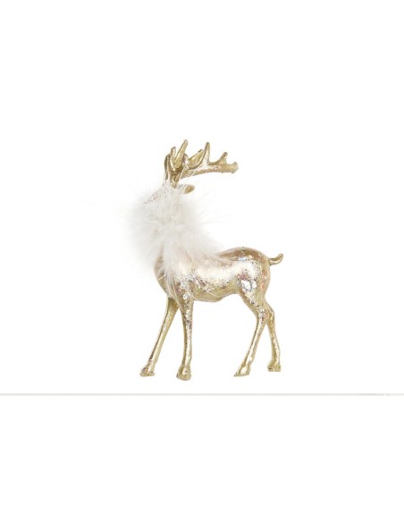 Décorations de Noël DKD Home Decor Résine Renne (8 x 4 x 12 cm)