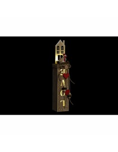 Décoration lumineuse DKD Home Decor Noël Naturel (6,5 x 7,5 x 36 cm) (2 Unités) 2