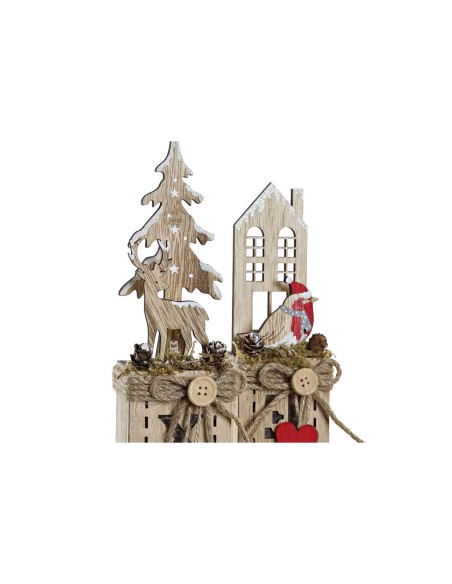 Décoration lumineuse DKD Home Decor Noël Naturel (6,5 x 7,5 x 36 cm) (2 Unités)