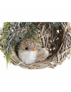 Décorations de Noël DKD Home Decor Polyester Rotin (14 x 11 x 15 cm) (2 Unités) 2
