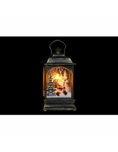Décoration lumineuse DKD Home Decor Noël Noir Doré (7 x 4 x 13,5 cm) (3 Unités) 2