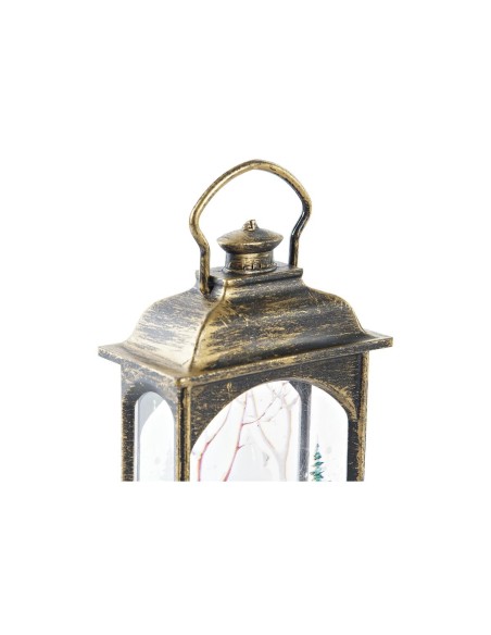 Décoration lumineuse DKD Home Decor Noël Noir Doré (7 x 4 x 13,5 cm) (3 Unités)