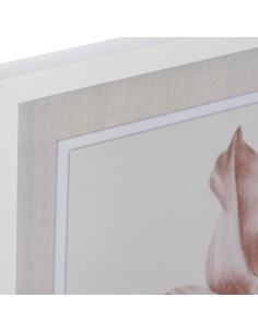 Cadre DKD Home Decor Verre Bouleau 55 x 70 x 2,5 cm 55 x 2,5 x 70 cm Fleurs (4 Pièces) 2
