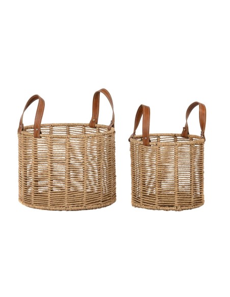 Set de basket DKD Home Decor 32 x 32 x 26 cm Métal Corde 32 x 32 x 39 cm Boho