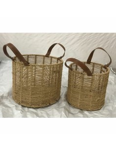 Set de basket DKD Home Decor 32 x 32 x 26 cm Métal Corde 32 x 32 x 39 cm Boho 2