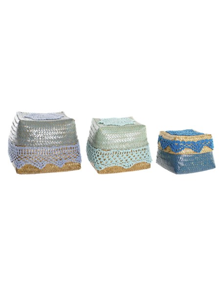 Set de basket DKD Home Decor Coton Bambou (22 x 27 x 27 cm)