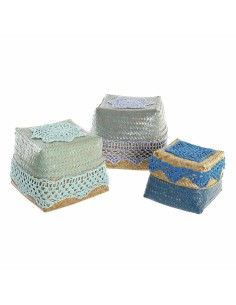Set de basket DKD Home Decor Coton Bambou (22 x 27 x 27 cm) 2